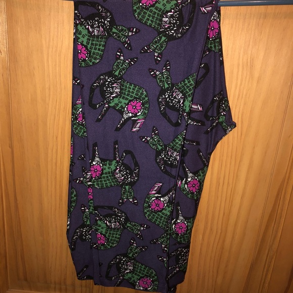 NWT TC LLR Patchwork Kangaroo Printed Leggings - Picture 3 of 5